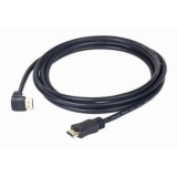 Кабель сигнальний HDMI to HDMI  1,8м.  Cablexpert  (v.1.4) кутовий