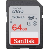 Карта пам'яті SDXC  64Gb (Class 10)  SanDisk  UHS-I  R120MB/s  Ultra