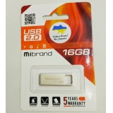 USB флеш  16Gb Mibrand  Shark Silver