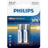 Батарейка Philips  Ultra Alkaline  AA (2шт)  блістер