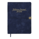 Щоденник А5 датований Buromax VELOUR синій 2026 р.