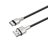 Кабель USB  AM to Type-C  1,0м  ColorWay  2.4A  чорний  (head metal)