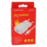 Зарядний пристрій USB Borofone BA48A + cable TypeC
