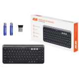 Клавіатура бездротова 2E KS250 Wireless USB/Bluetooth UA Black Клавіатура бездротова 2E KS250 Wireless USB/Bluetooth UA Black