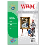 Полотно WWM натуральне бавовняне Fine Art,  260g A3 * 5арк