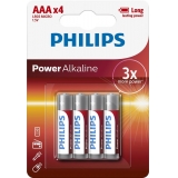 Батарейка Philips  Power Alkaline  AAA (4шт)  блістер