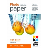 Папір ColorWay фото глянець  180g  A4 * 100арк.