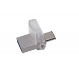 USB 3.1 флеш  32Gb Kingston  DT Micro  Metal Silver +Type-C