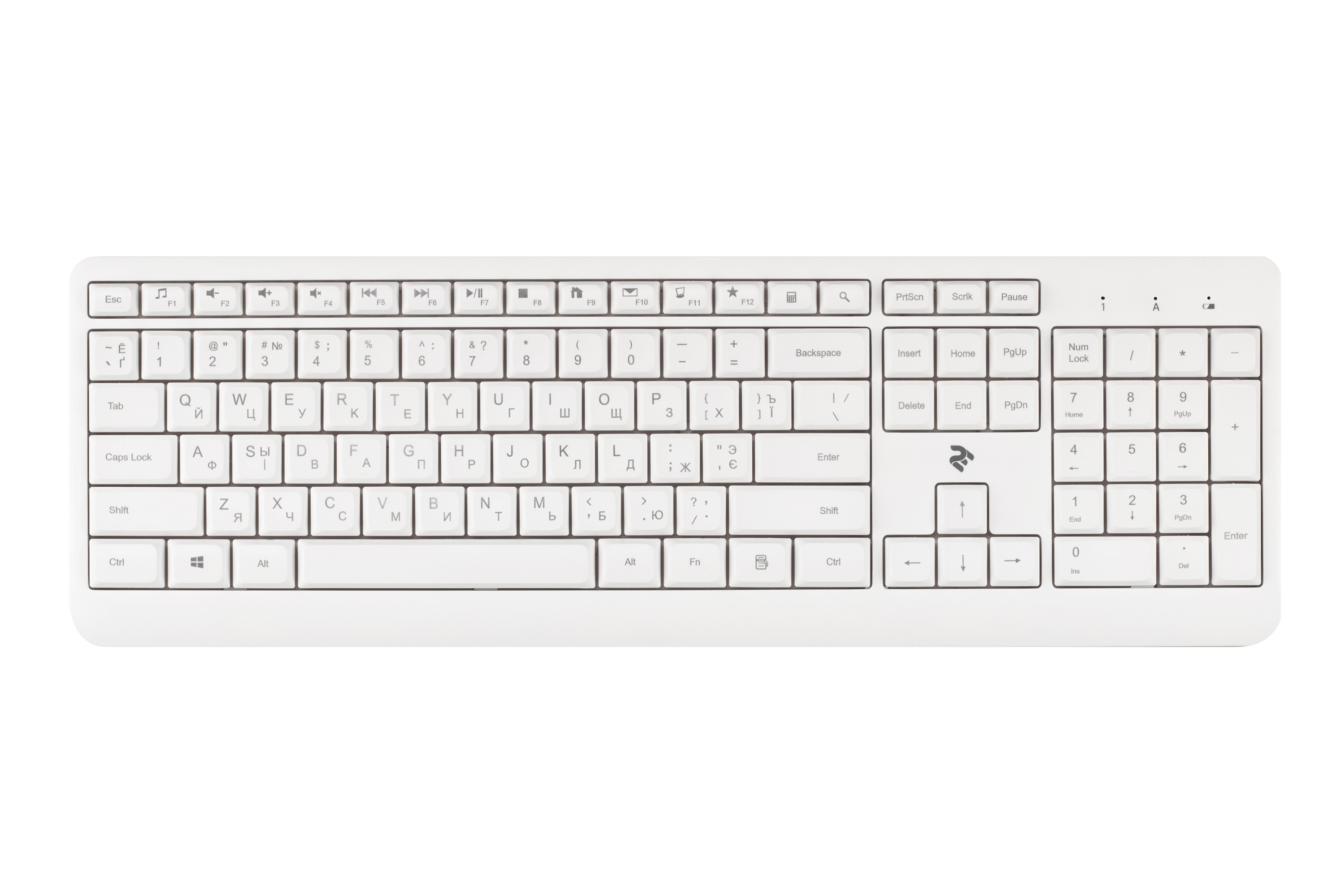 Клавіатура бездротова 2E  KS220  USB  WL White