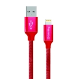 Кабель USB  AM to Lightning  1,0м  ColorWay  2.1A  червоний