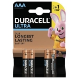 Батарейка Duracell  Ultra  AAA  (3+1шт)  блістер