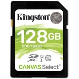 Карта пам'яті SDXC 128Gb (Class 10)  Kingston  UHS-I  R80MB/s  Canvas Select