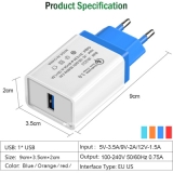 Зарядний пристрій XoKo  1USB  Quick Charge 3.0 (18W)  чорний