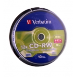 Диск CD-RW Verbatim 12x 700Mb Сake( 10) (43480)