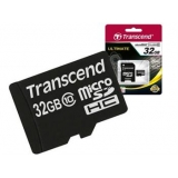 Карта пам'яті microSDHC  32Gb (Class 10)  Transcend + SD адаптер