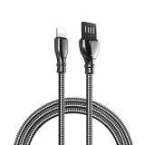 Кабель USB  AM to Lightning  1,0м  ColorWay  2.4A  чорний  (метал)