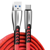Кабель USB  AM to Type-C  1,0м  ColorWay  2.4A  червоний  (zinc alloy)
