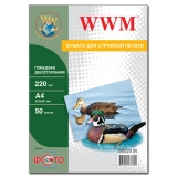 Папір WWM фото глянець 220g  A4 *  50арк 2-х стор.