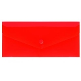 Папка-конверт Е65 на кнопці  червона