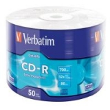 Диск CD-R Verbatim 700MB Cake( 50) ExtraP (43787)  Wrap-box