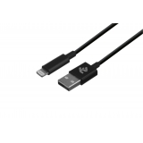 Кабель USB  AM to Lightning  1,0м  2E  2.4A  Black  Molding